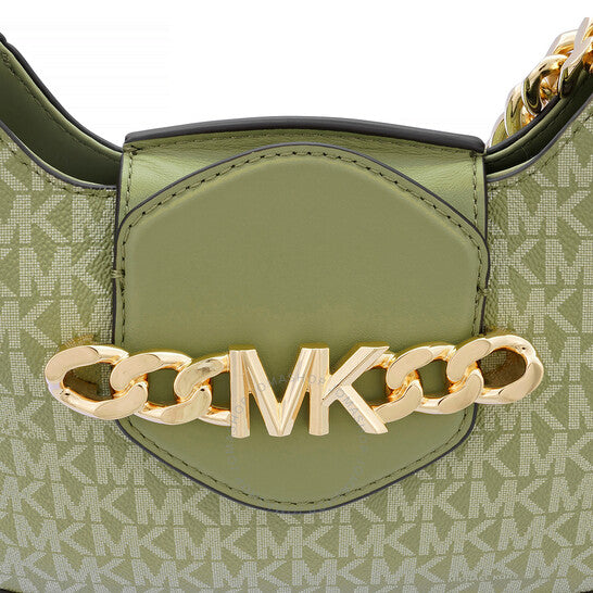 Michael Kors, Signature Logo-print Small Hally Shoulder Bag - Light Sage