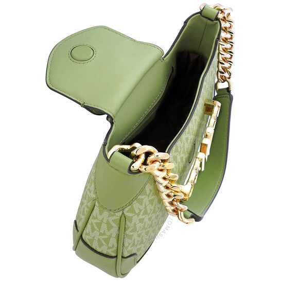 Michael Kors, Signature Logo-print Small Hally Shoulder Bag - Light Sage