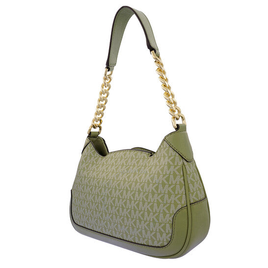 Michael Kors, Signature Logo-print Small Hally Shoulder Bag - Light Sage