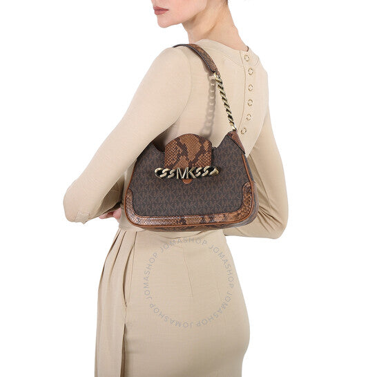 Michael Kors, Small Hally Signature Logo Print Shoulder Bag