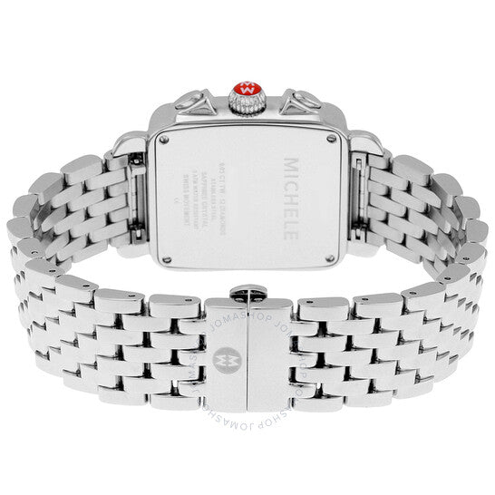 Michele, Deco Chronograph Blue Dial Ladies Watch