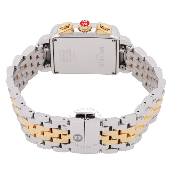 Michele, Deco Chronograph Quartz Diamond Black Dial Ladies Watch