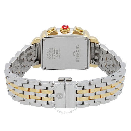 Michele, Deco Chronograph Quartz Diamond Silver Dial Ladies Watch