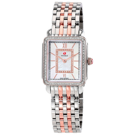 Michele, Deco II Mother of Pearl Dial Ladies Watch