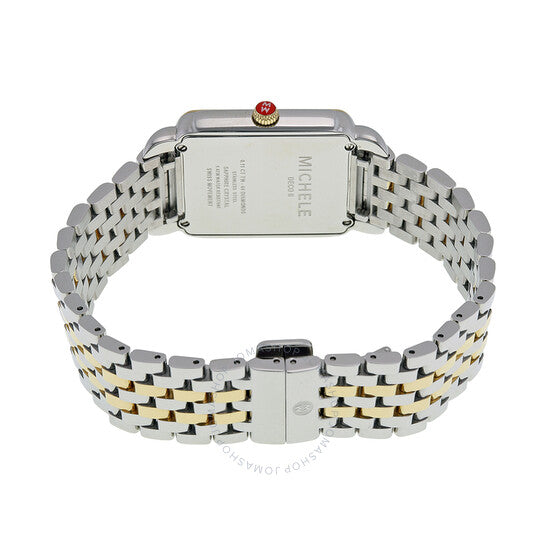 Michele, Deco II Mother of Pearl Two-tone Ladies Watch