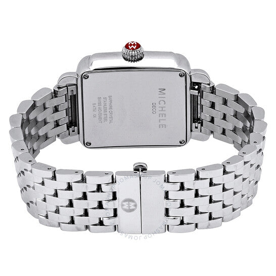 ميشيل، ساعة ديكو ماديسون الفضية المرصعة بالماس للسيدات