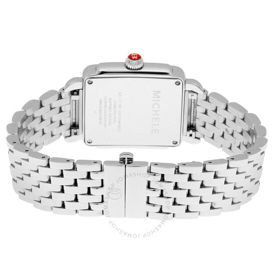 Michele, Deco Metallic Rose Gold Dial Ladies Watch