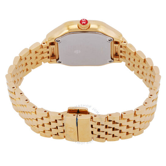 ساعة ميشيل ميجي كوارتز للسيدات بمينا أسود مرصعة بالألماس