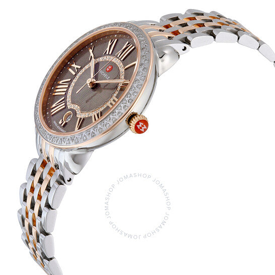 Michele, Serein 16 Diamond Cocoa Diamond Dial Ladies Watch