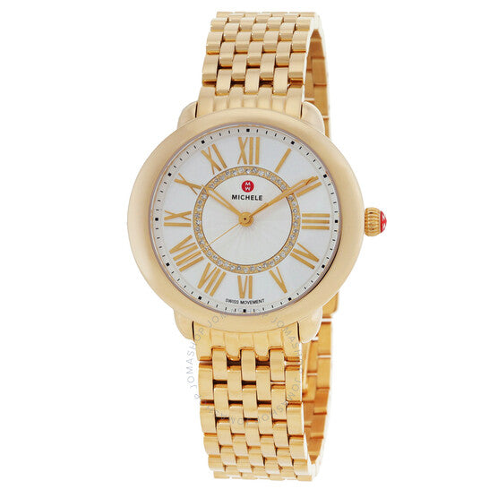 ميشيل سيرين ساعة نسائية كوارتز بمينا فضي