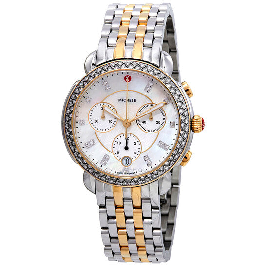 Michele, Sidney Chronograph Mother of Pearl Dial Ladies Watch