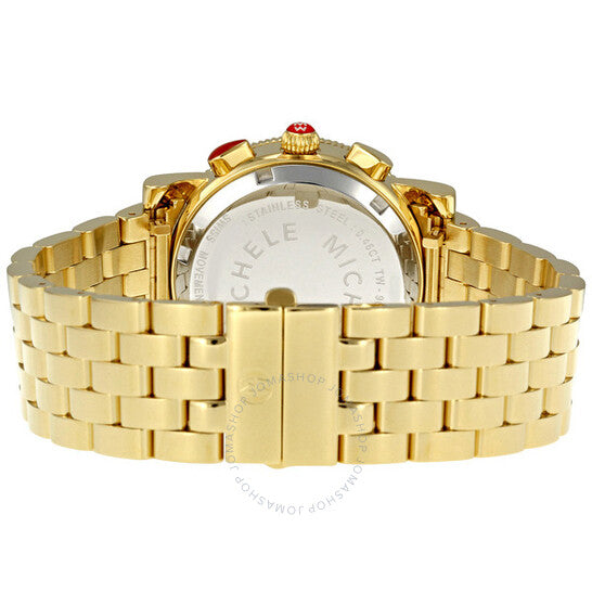 Michele, Sport Sail Gold Plated Ladies Chronograph Watch