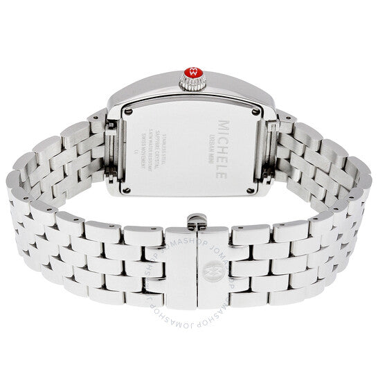 Michele, Urban Mini Silver White Dial Diamond Ladies Watch