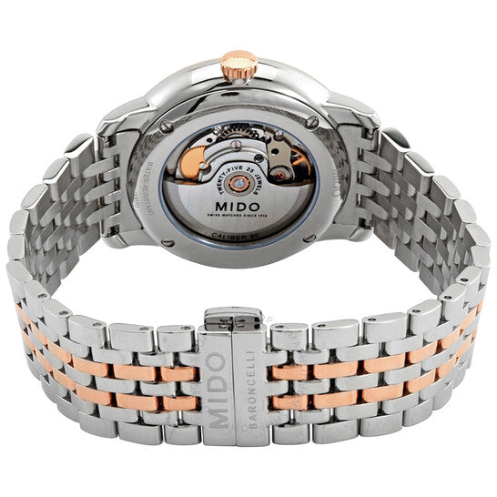 ميدو، ساعة بارونشيلي أوتوماتيكية للرجال بمينا أبيض