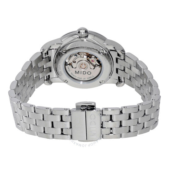 ساعة ميدو بارونشيلي II أوتوماتيكية للسيدات بمينا فضي