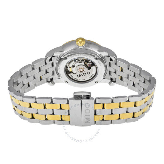 Mido, Baroncelli II Automatic White Dial Two-tone Ladies Watch