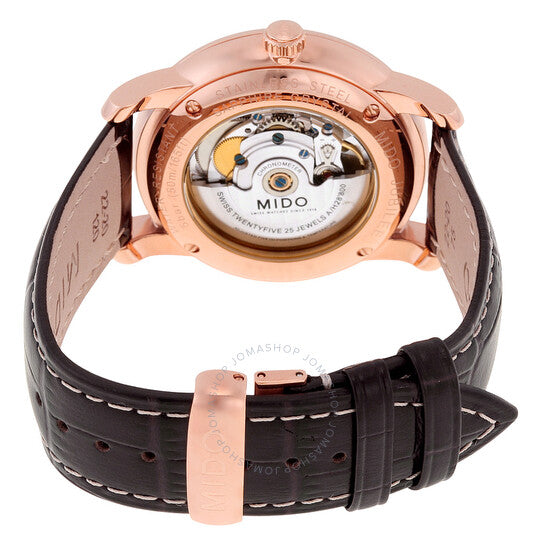 Mido, Jubilee Automatic Black Dial Brown Leather Men's Watch