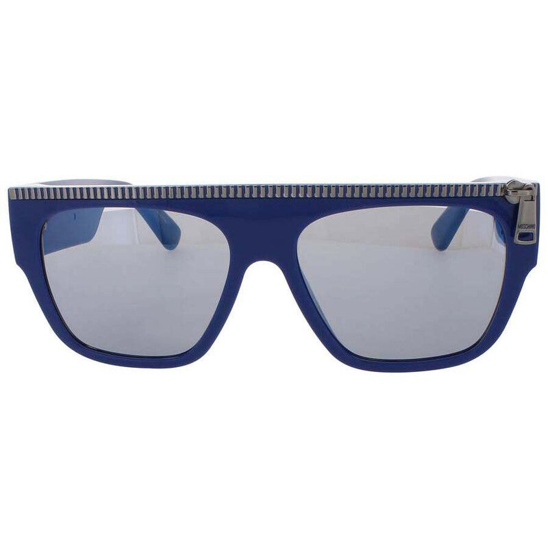 Men's Blue Rectangular Sunglasses