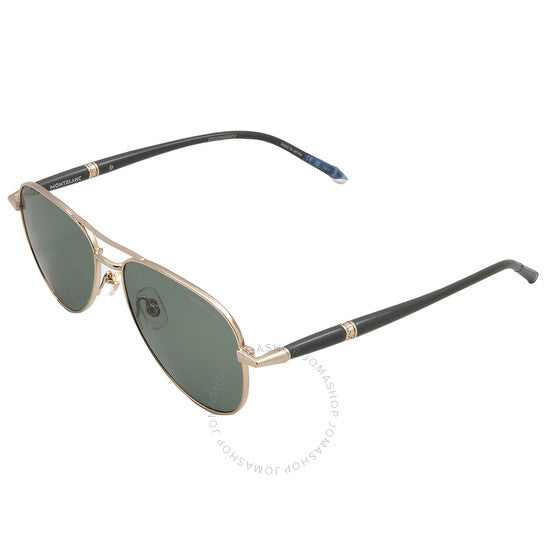 نظارة شمسية رجالية من مونت بلانك، لون أخضر بايلوت