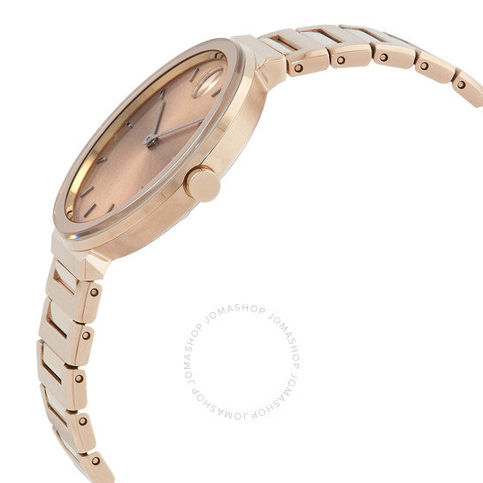 Movado, Bold Horizon Quartz Rose Gold Dial Ladies Watch