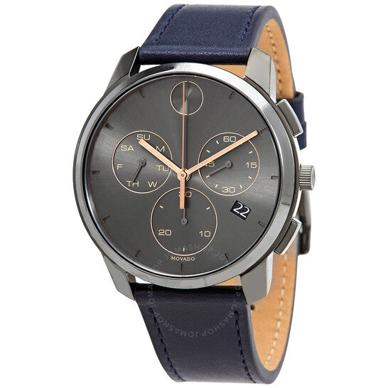 ساعة موفادو BOLD Thin Chronograph Quartz للرجال بمينا رمادي