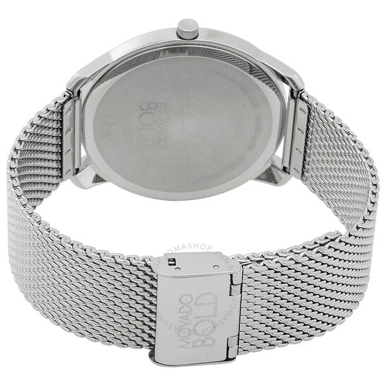 ساعة موفادو للرجال، بولد رفيعة، كوارتز، مينا فضية