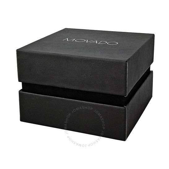 Movado, Museum Black Dial Black Leather Strap Ladies Watch