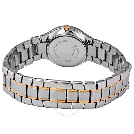 ساعة موفادو سيريو كوارتز نسائية بمينا أسود ودرجتي لون