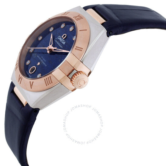 Omega, Constellation Automatic Chronometer Diamond Blue Dial Ladies Watch