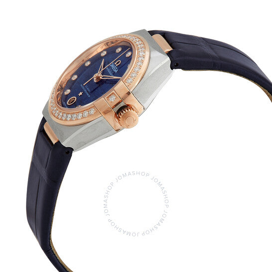 Omega, Constellation Automatic Chronometer Diamond Blue Dial Ladies Watch