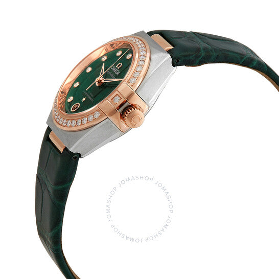 Omega, Constellation Automatic Chronometer Diamond Green Dial Ladies Watch