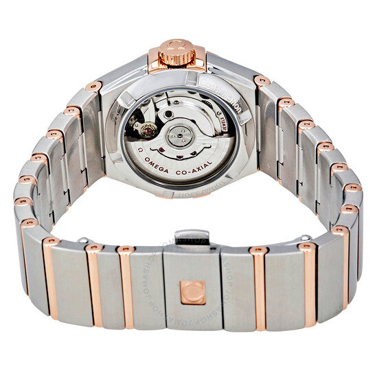 ساعة أوميغا كونستليشن أوتوماتيكية للسيدات بمينا بني من البرالين