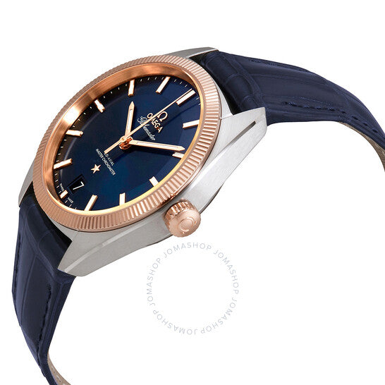 Omega, Constellation Automatic Blue Dial Blue Leather Men's Watch