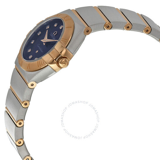 Omega, Constellation Blue Diamond Dial Stainless Steel Ladies Watch