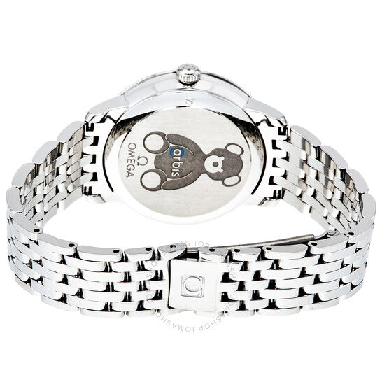 ساعة أوميغا دي فيل أوتوماتيكية للسيدات بمينا أبيض