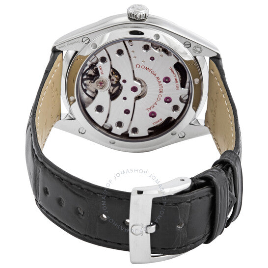 Omega, De Ville Silver Dial Black Leather Men's Watch