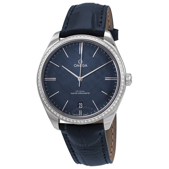Omega, De Ville Tresor Diamond Blue Dial Men's Watch