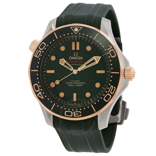ساعة أوميغا سيماستر أوتوماتيكية كرونومتر للرجال بمينا أخضر
