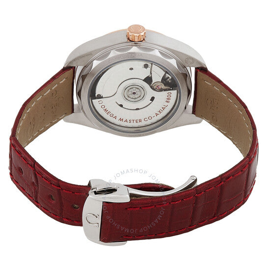 ساعة أوميغا سيماستر أوتوماتيكية كرونومتر بمينا وردي للسيدات