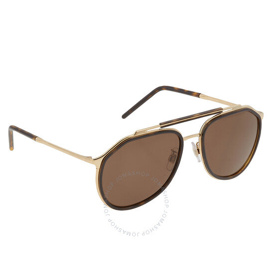 Dolce & Gabbana, Open Box - Dark Brown Pilot Men's Sunglasses