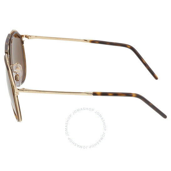 Dolce & Gabbana, Open Box - Dark Brown Pilot Men's Sunglasses