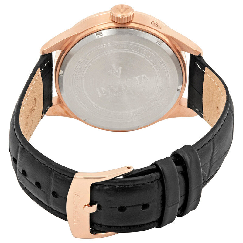 Open Box - Vintage Black Dial Black Leather Men's Watch