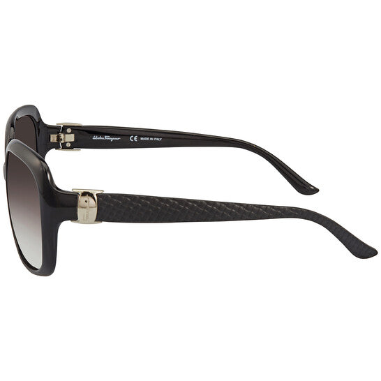 Open Box - Salvatore Grey Gradient Square Ladies Sunglasses