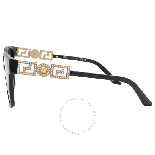 Versace, Open Box - Dark Grey Butterfly Ladies Sunglasses