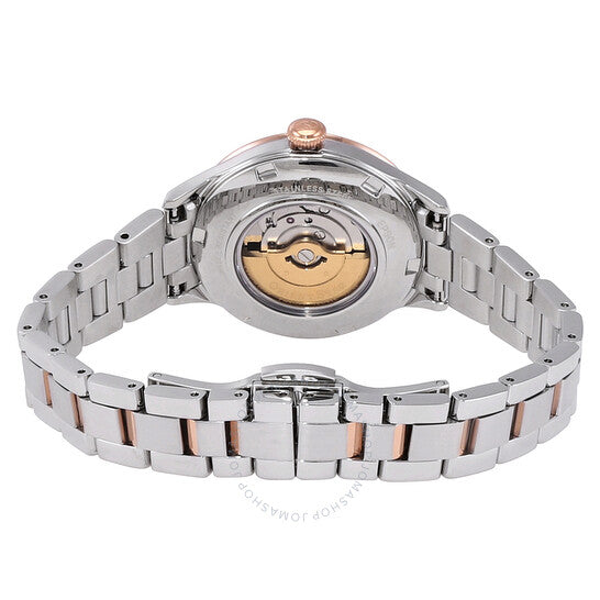 ساعة أورينت ستار أوتوماتيكية للسيدات بمينا أبيض