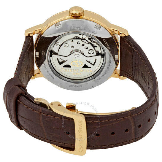 Orient, Star Automatic White Dial Brown Leather Men's Watch