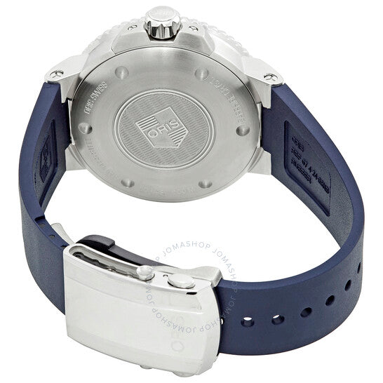 ساعة أوريس أكويس أوتوماتيكية للرجال بمينا أزرق