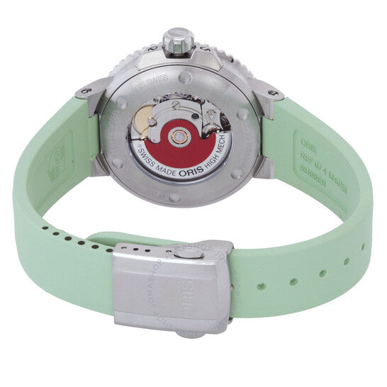 ساعة أوريس أكويس أوتوماتيكية للسيدات بمينا أخضر