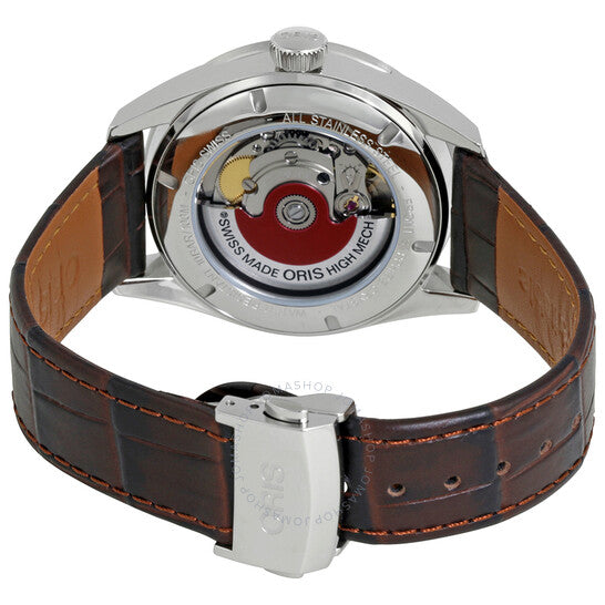 ساعة أوريس أرتيكس ديت أوتوماتيكية للرجال بمينا فضي