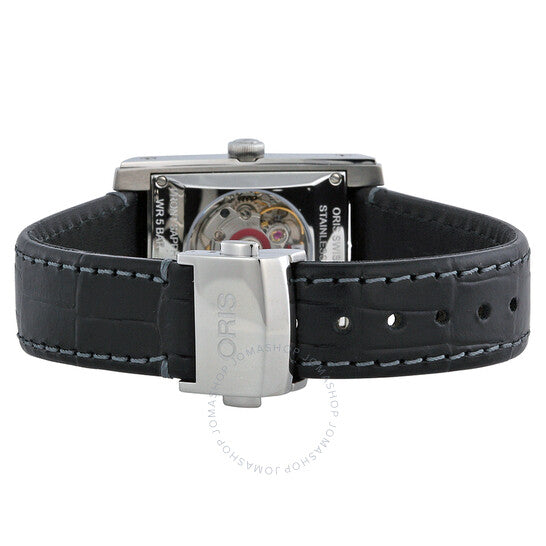 Oris, Automatic Black Dial Black Leather Ladies Watch 561-7656-4034LS